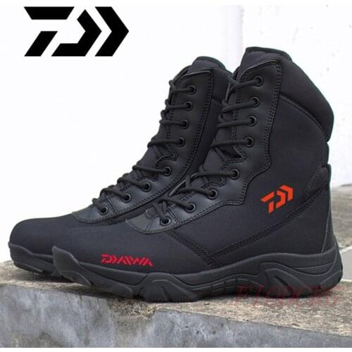 Daiwa Camouflage Fishing Shoes Hunting Boots Men Tactical Combat Men Mountain Boots Zapatilla Trekking Hombre Botas Tacticas