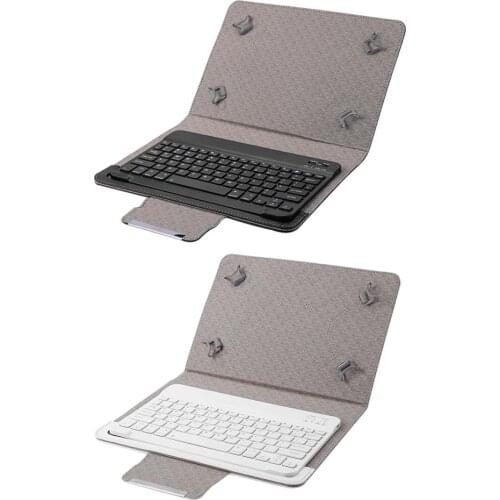 Multi-functional Practical Classic Bluetooth Keyboard for iOS Windows Android PU Leather Case for 9 10 inch Tablet Dropship