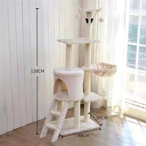 Multi-lay Cat Scratcher Protecting Furniture Tree Cat Tower House Toys With Hammock Pet House Furniture Scratching Post For Cat