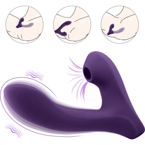 New 2in 1 Womens Dildo Sucking Vibrator for Women Clitoris Stimulation Vagina G-Spot Female Dildo Vibrators Sex Toys For Women