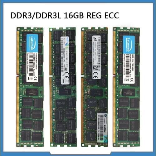 Memoria RAM DDR3 16GB 1866MHz 1600MHz 1333MHz Server Memory PC3-14900R PC3-12800R PC3-10600R REG ECC DDR3L RAM Registered Memory