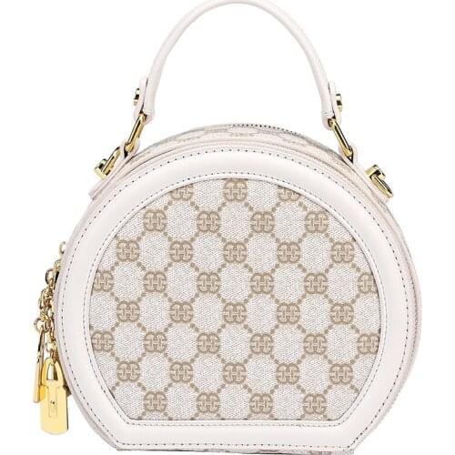 Portable women handbag new summer fashion versatile small round bag advanced sense of foreign style Single Shoulder Messenger