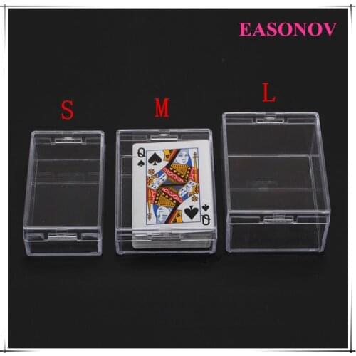 High quality PS transparent box sealed package display plastic rectangular card business card storage box 5pcs / lot