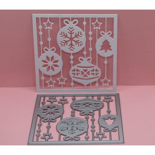 Slimline Die Cutting Clear Stamps Christmas Frame Metal Die Scrapbbooking DIY Handmade Album Decor Fustelle Embossing Stencil
