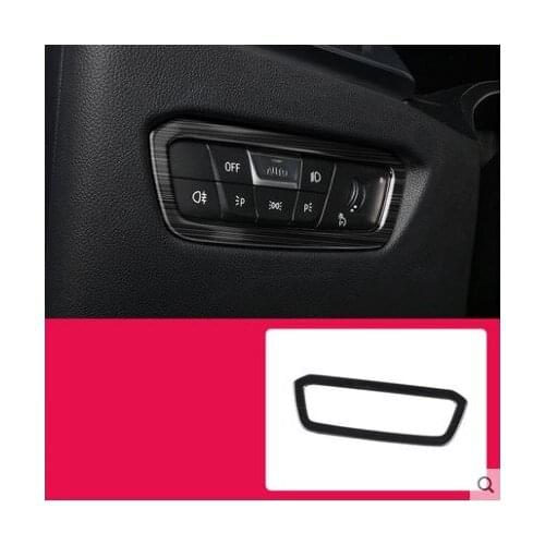 Car Styling Headlight Switch Adjustment Frame Decoration Cover Trim For BMW 3 Series G20 G28 2020 Interior Carbon Fiber Sticker