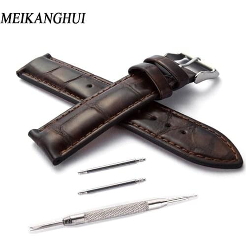 Leather Watch Band Strap 12mm 13mm 14mm 17mm 18mm 19mm 20mm Silver Metal Buckle Clasp Women Men Watches Accessories For Women