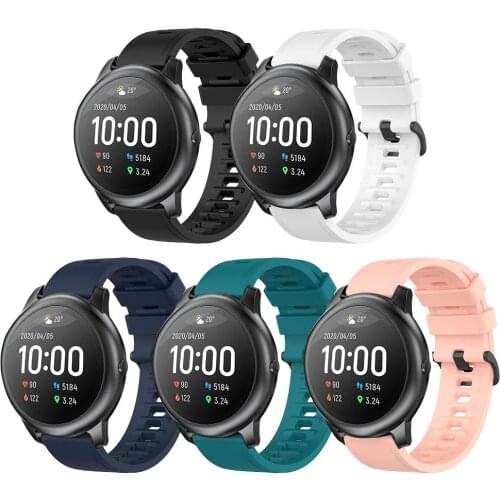 Soft Silicone Strap Replacement Wrist Straps Bracelets Watch Band For Xiaomi Haylou Solar Smart Watch Wristband Strap Accessorie