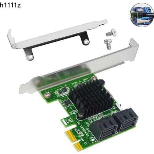 SATA Card Riser New 4-port PCI-Express Expansion Card 6Gb PCI-E to SATA 3.0 Card Adapter for SSD IPFS BTC Miner Coin Chia Mining