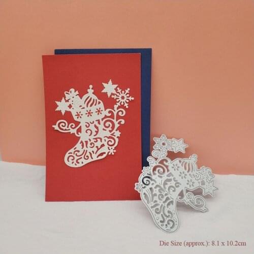 Cutting Templates Christmas New Socks Embossing And Cutting Templates Molds For Cards Die Cuts For Card Making Notebook Stencil