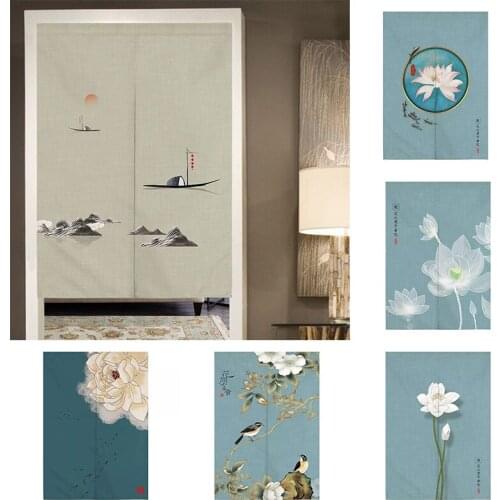 Febric Door Curtain Toilet Partition Curtain Kitchen Bedroom Half Panel Curtain Home Decoration