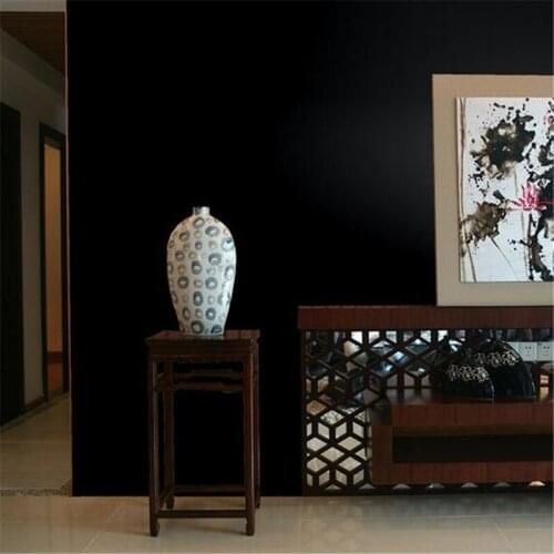 Wellyu Straw pattern black solid color waterproof cinema TV background wallpaper shooting exhibition hall bridal shop wallpaper