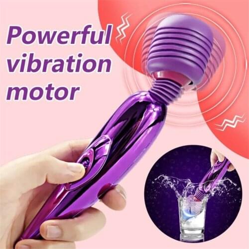 USB Charge Magic Wand Vibrators For Women G Spot Massager Vaginales Clitoris Stimulator Adult Sex Toys For Woman Masturbators