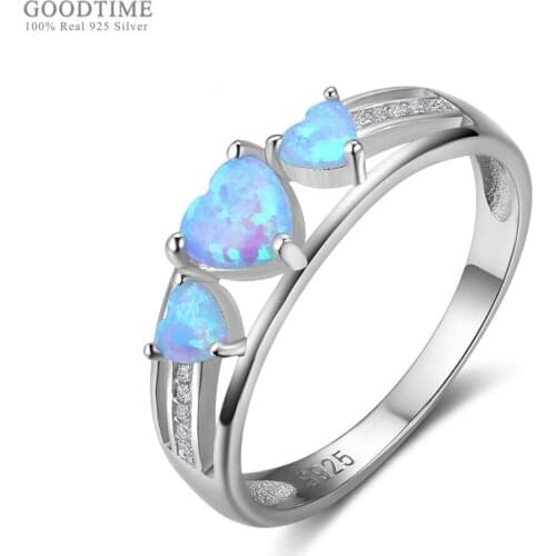 Fashion Ring Pure 925 Sterling Silver Love Luxury Moonstone Zirconia Opal Rings For Women Engagement Wedding Jewelry Accessories