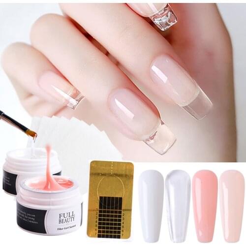 1Set UV Builder Nail Gel Extension Nail Art Fast Building Construct Gel Varnish Prolong Form Manicure Set Kit Tools JI1800-1