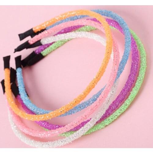 1PC New Childrens Headband Candy Color Band For Baby Girls Simple Fabric Hairband Comfortable Handmade Slender Band Accessories