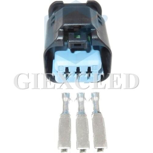 2 Sets 3 Pin 1801178-2 Car Crankshaft Position Sensor Socket Intake Pressure Water Temperature Sensor Plugs For Peugeot Citroe