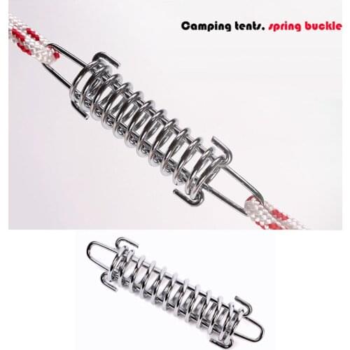 5pcs Heavy Duty Stainless Steel Camping Awning Tent Rope Tensioner Spring