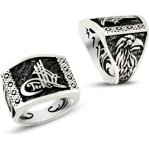 925 Silver Handmade Ottoman Ring fo Men