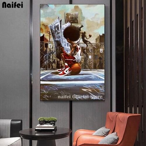 5D DIY Diamond Painting Cartoon Boby Basketball Sport Art Diamond Embroidery Full Drill Cross Stitch Childrens Room Docor Gift