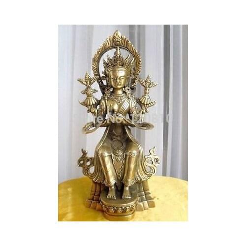 Free Shipping 29cm Tibet Tibetan bronze Maitreya buddha statue
