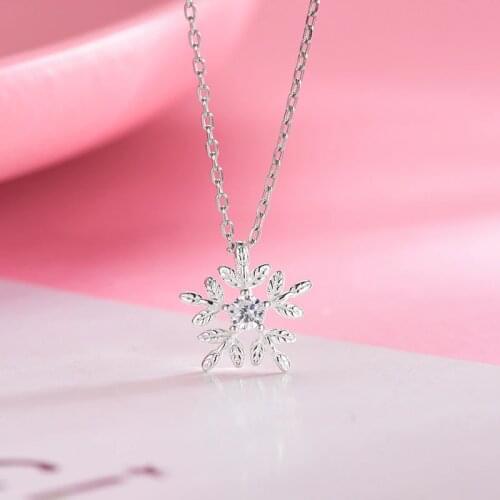 Bohemian Vintage Silver Color Snowflake Necklaces For Women Long Choker Necklace Statement Christmas Jewelry Collares