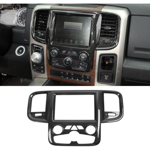 For Dodge Ram 2011-2017 Car Central Console GPS Navigation Panel Frame Trim Bezel Cover Styling New ABS Auto Moldings