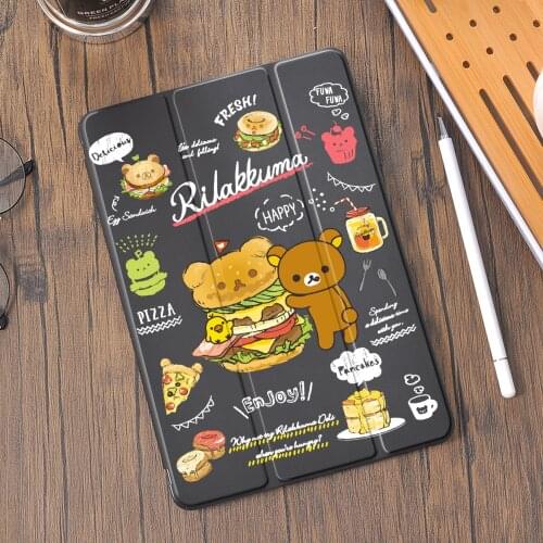 Cute bear For 10.9 inch Air 4 iPad Case 8th Generation 7th 10.2 inch With Pen Slot Silicone Cover For 11 inch Pro 2020 Mini 4 5