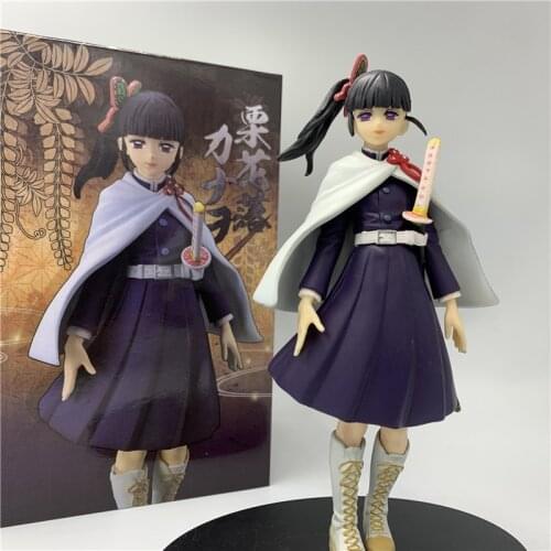 Demon Slayer Kimetsu no Yaiba Tsuyuri Kanao Smile Standing PVC Action Figure Tanjirou Nezuko Model Toy 17cm