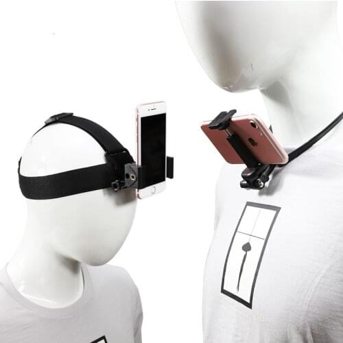 Universal Phone Holder Head Mount Cell Phone Neck Stand Holder for iPhone X 8 7 Samsung Xiaomi Smartphone Live shoot Accessories