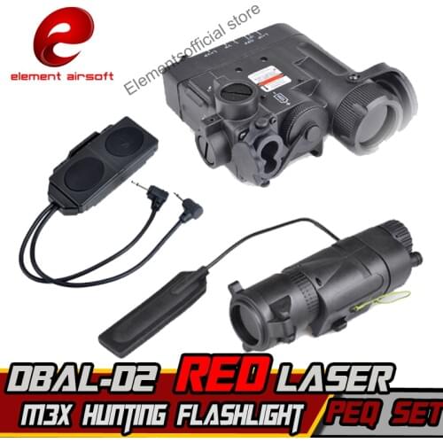 Element M3X Hunting latarka softair Weapons DOUBLE REMOTE CONTROL Airsoft Tactical Flashlight DBAL D2 IR Laser led Weapon Light