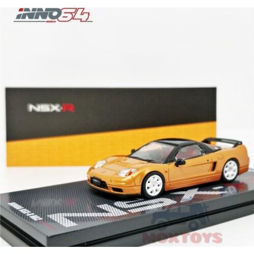 INNO 1:64 Honda NSX-R NA2 Imola Orange Pearl W/ Extra Wheels Diecast Model Car