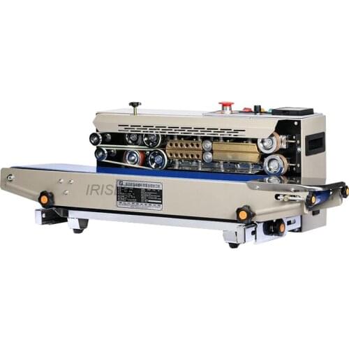 Metal With Spray Table Type Continuous Sealer Plastic Bags Sealing Machine With Conveyor Belt For Food Tea Bag Sealer FR770