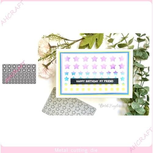 Star Hollow Background Metal Cutting Dies for DIY Scrapbooking Photo Album Decorative Embossing PaperCard Crafts Die 2021
