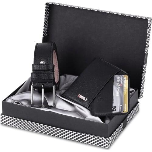 Polo Air Checkers patterned boxed mens jacket belt card holder Sete-3013-S