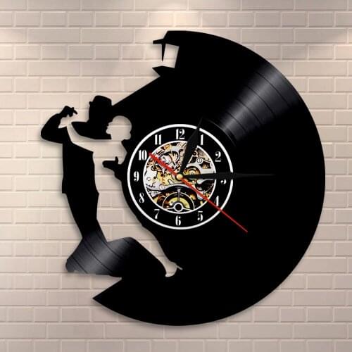 Waltz Vinyl Record Wall Clock Ballroom Dancing Wall Art Wall Clock Couple Dancers Dancing Home Decor Wedding Engagement Gift