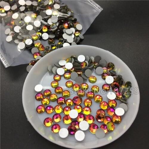 New Volcano Color Non hotfix Glue on Rhinestones High Quality Heliotrope Blue Sphinx Nail Rhinestones Flatback Glass Crystals