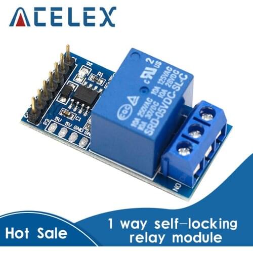 1 channel self-locking latching relay module , long locks, 30 seconds delay, self-locking mode with the microcontroller