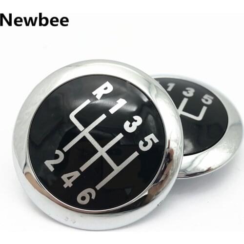 5/6 Speed Gear Shift Knob Emblem Cap Cover Lever Stick Pen Handle For Volkswagen VW Passat B6 2005-2011 Car Styling Accessories