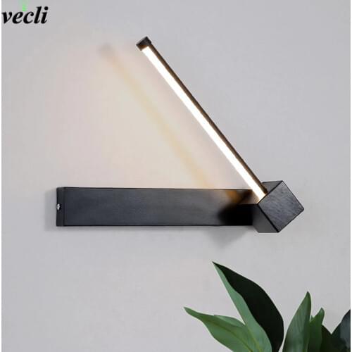 Modern Minimalist Wall Lamps Living Room Bedroom Bedside 7W AC96V-260V LED Sconce black white Lamp Aisle Lighting decoration