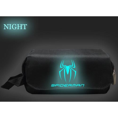 Marvel Universe Avengers Luminous Pencil Case Oxford Cloth Double-layer Student Pencil Case Pencil Case School Supplies