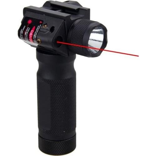 Tactical Fore Grip Hard Light LED Flashlight with Red Green Laser Fore Grip Laser for Hunting