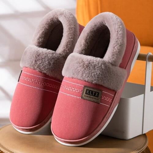 Winter slippers women waterproof warm slippers for women soft scuff slippers for house Indoor outdoor platform shoes big size