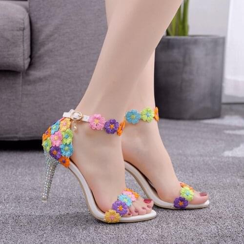 Women Open Toe Ankle Strap Stiletto Dress Sandals Elegant Wedding Party Shoes Pumps High Heels