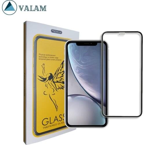 VALAM Tempered Glass Screen Protector For iPhone XR 9H Hardness For iPhone XR Full Cover 3D Curved Edge For iPhone Xs