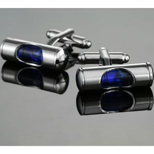 High quality blue level cufflinks new fashion jewelry fashion shirt time cufflinks mens Wedding Suit button pin gift