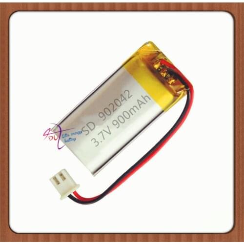 XHR-2P 2.54 900mAh 902042 3.7V lithium polymer battery 902040 GPS scan code instrument speaker driving apparatus