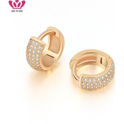 1.2cm New Fashion Charms Small Gold Color Cute Hoop Earrings for Women Girls Lady Birthday Gift Best Quality Jewelry Wholesale