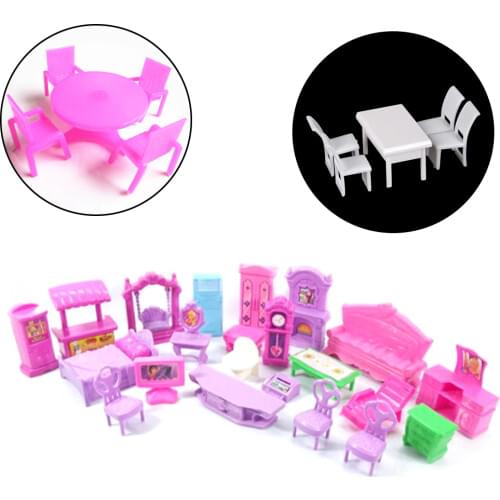 1Set Furniture Miniature Rooms For Doll 3D Dolls House Set Baby Kids Pretend Play Toys Christmas Gift