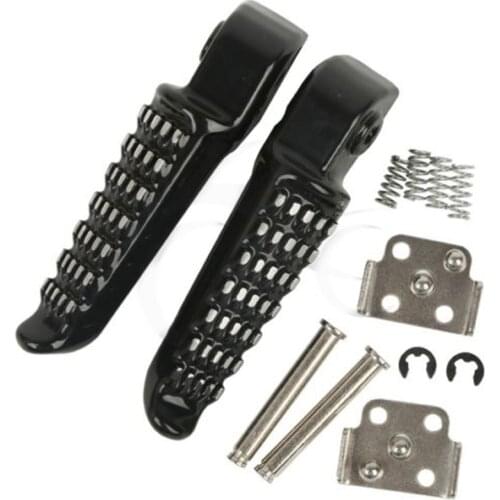 1 Pair Black Motorcycle Rear Footrests Foot Pegs Footpeg For Kawasaki Ninja ZX6R ZX10R ZX636 Z1000 Z750 250R EX250 ZZR1200 ZX14