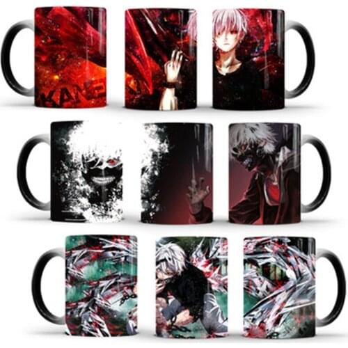 1Pcs New 350mL Tokyo Ghoul Magic Mugs Anime Heat Sensitive Color Change Coffee Cup Milk Tea Cup Mug Birthday Xms Gift for Friend